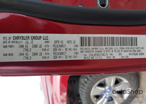 2012 Jeep Patriot Latitude из США, поврежденный, VIN 1C4NJRFB0CD706172